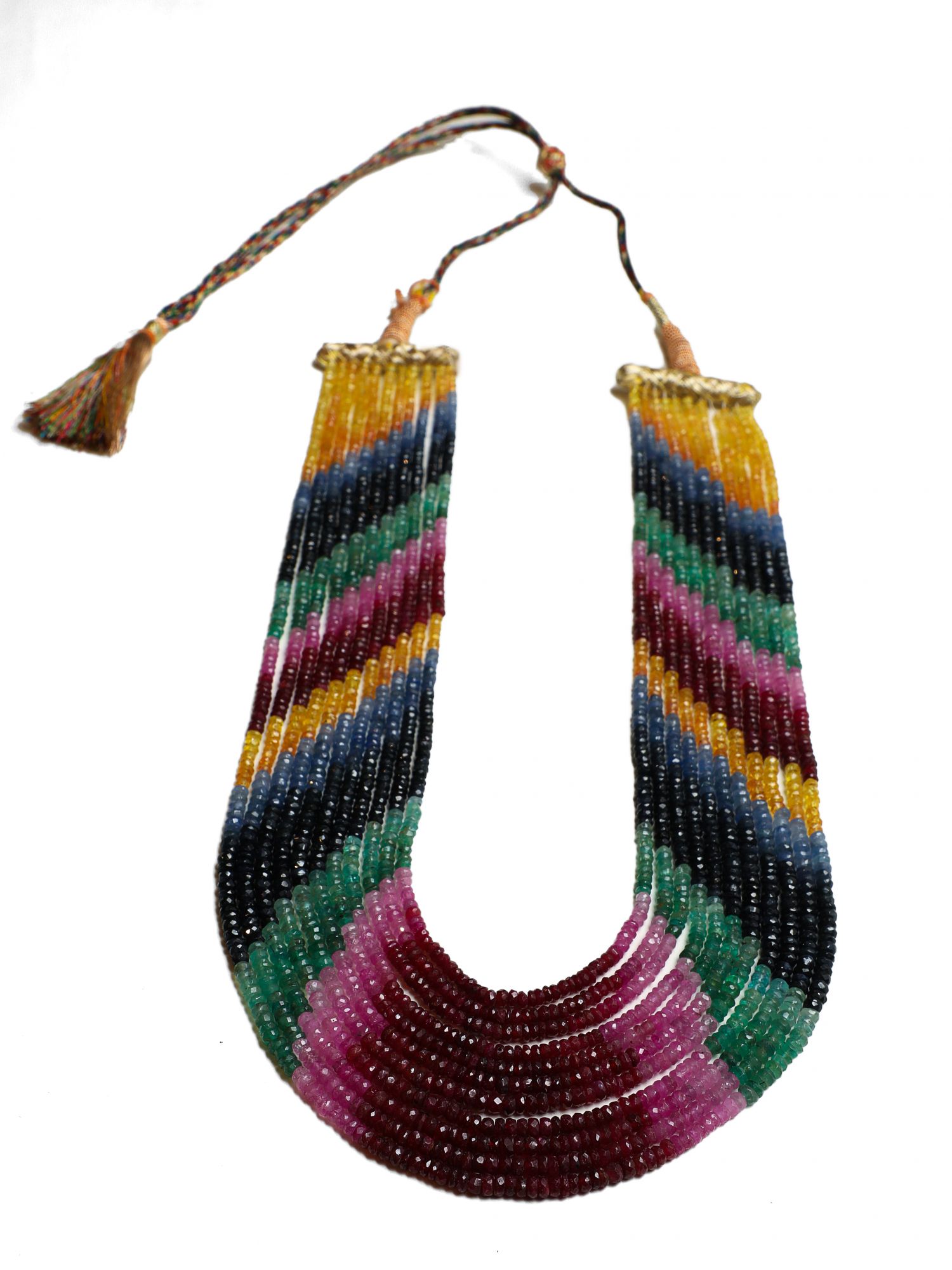 Multi Strings-Ruby Emerald Blue Sapphire Yellow sapphire