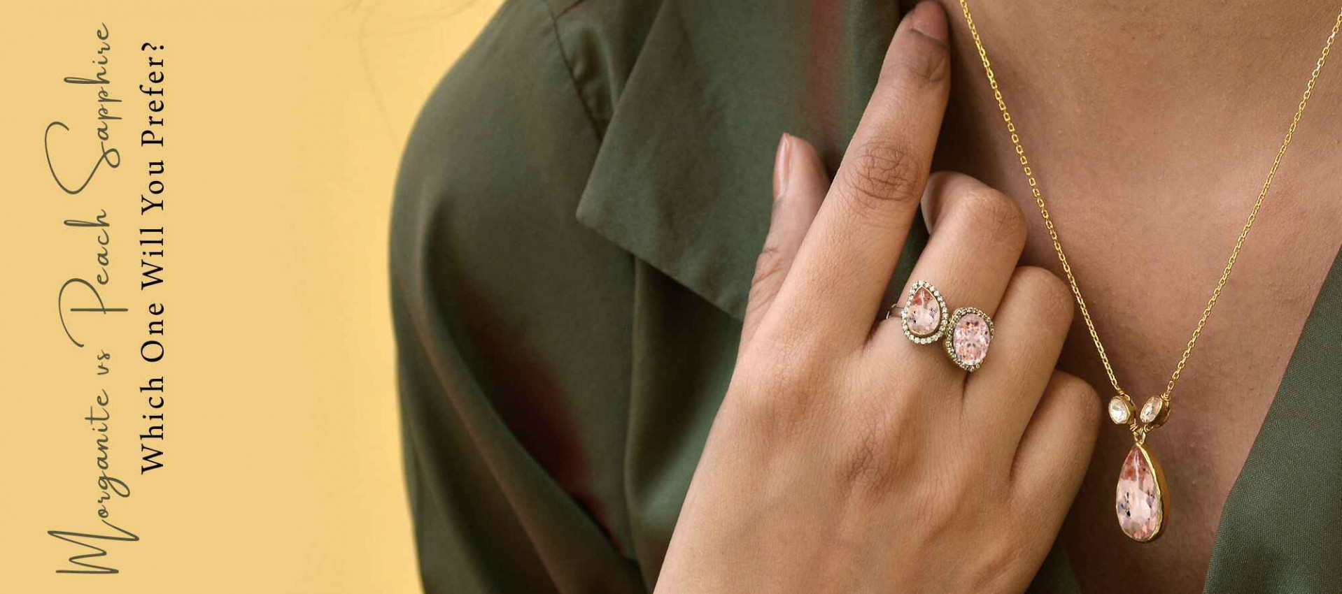 Peach sapphire v/s morganite