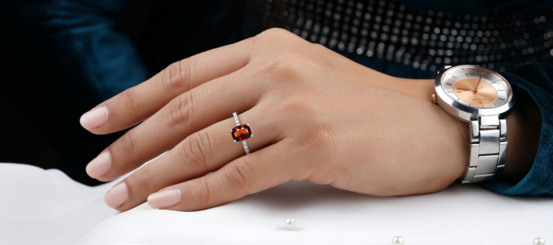 Hessonite 2025 stone ring