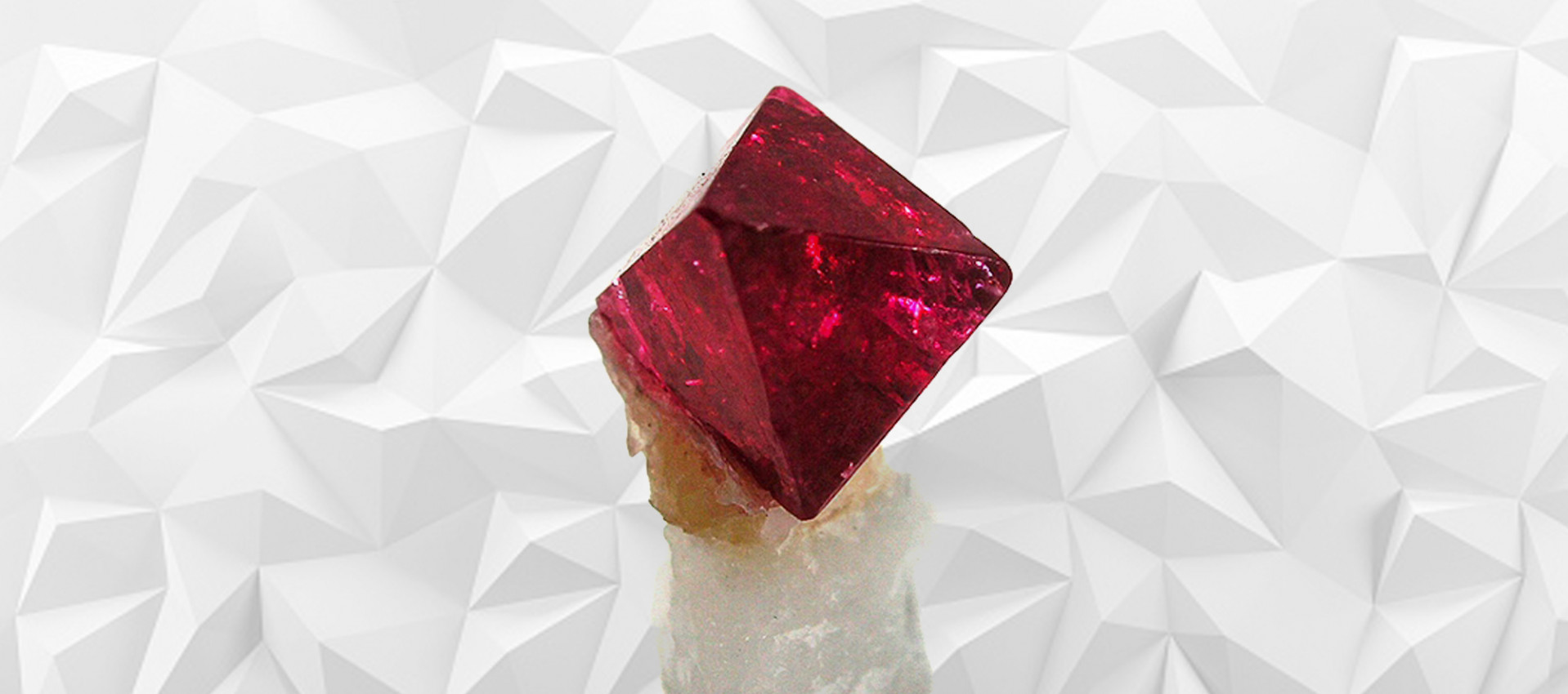 Timur ruby stone on the white background