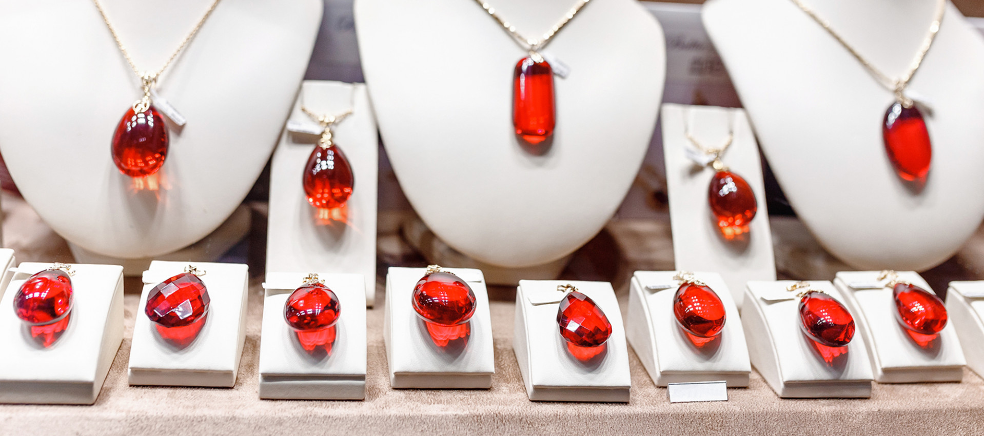 Different Different types of gomed stone pendant on the white background