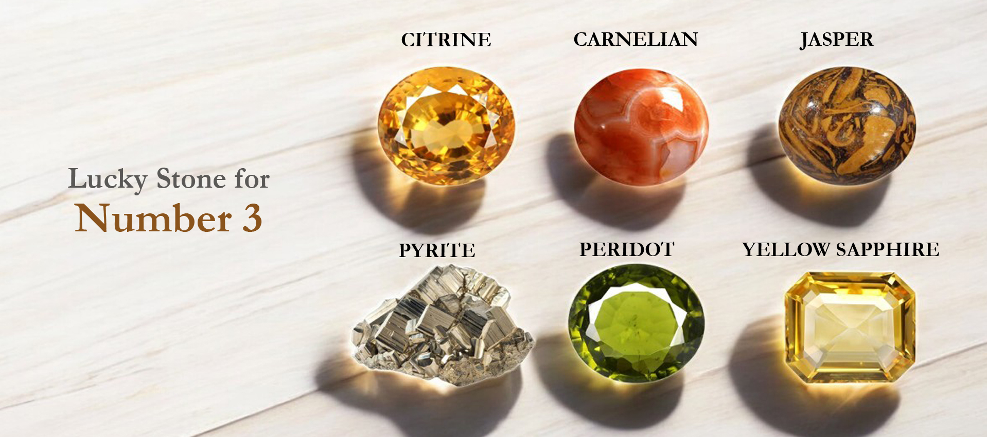 Lucky Stones For Numerology Number 3