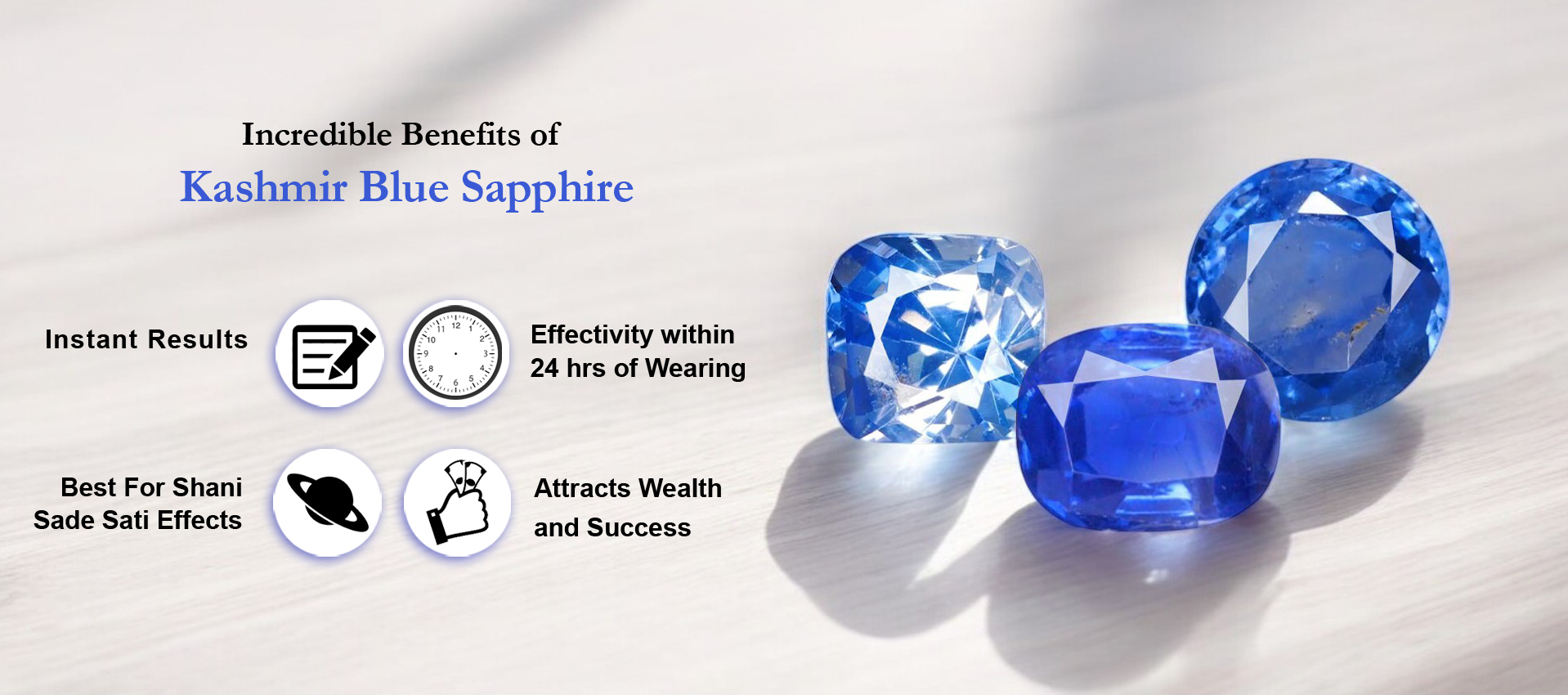 Incredible Benefits of Kashmir Blue Sapphire