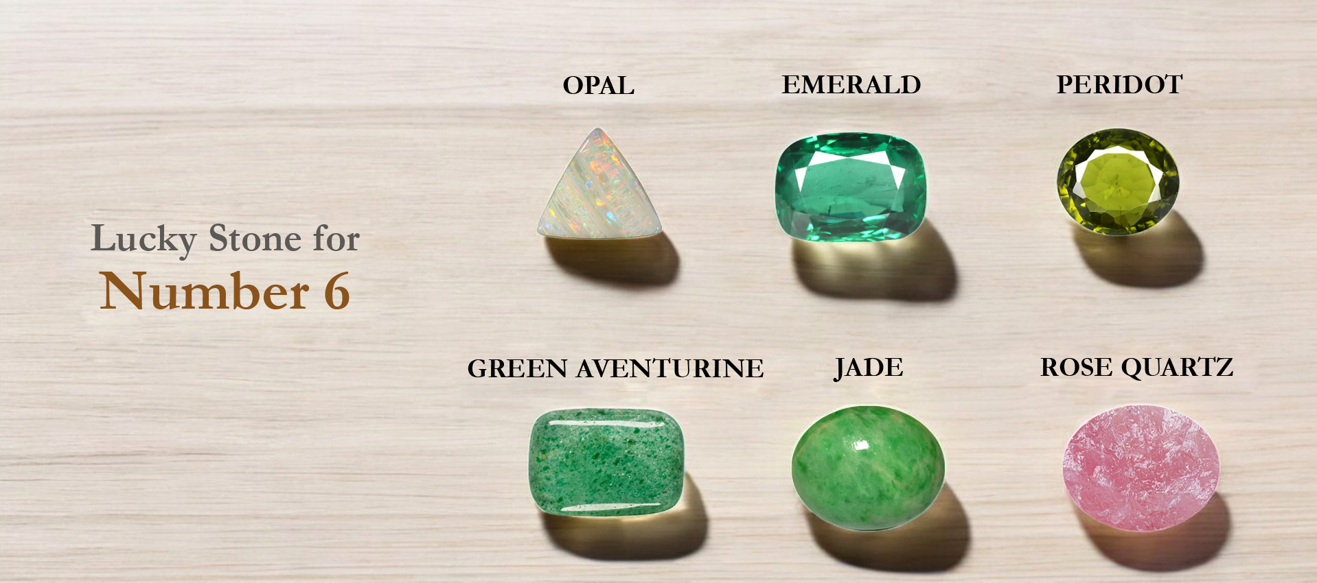Lucky Gemstones for Number 6 in Numerology