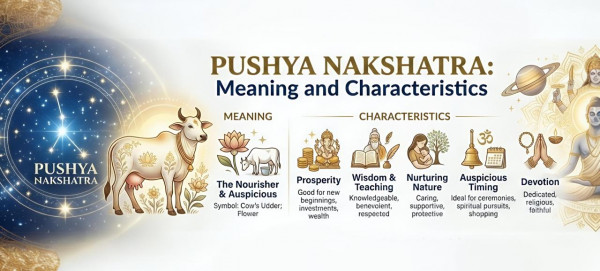 Pushya Nakshatra: Meaning and Characteristics
