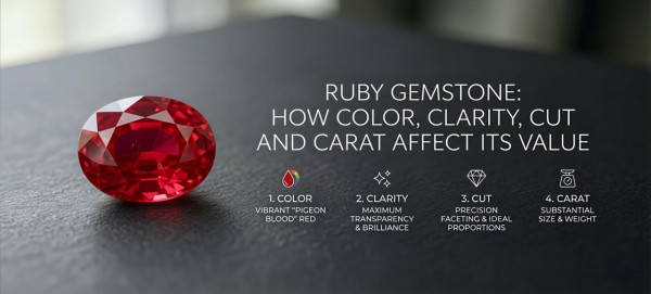 Ruby Gemstone: How Color, Clarity, Cut and Carat Affect Its Value