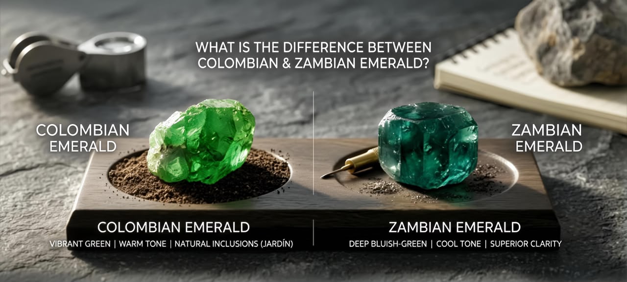 What Is the Difference Between Colombian and Zambian Emerald?