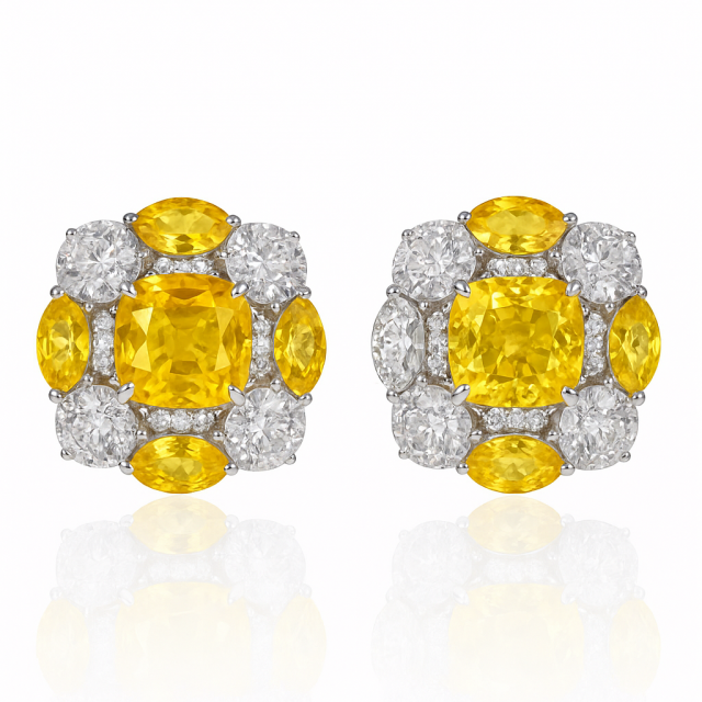 Yellow Sapphire Earrings