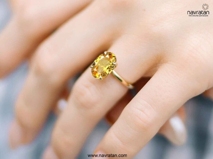 Yellow sapphire hot sale rings online