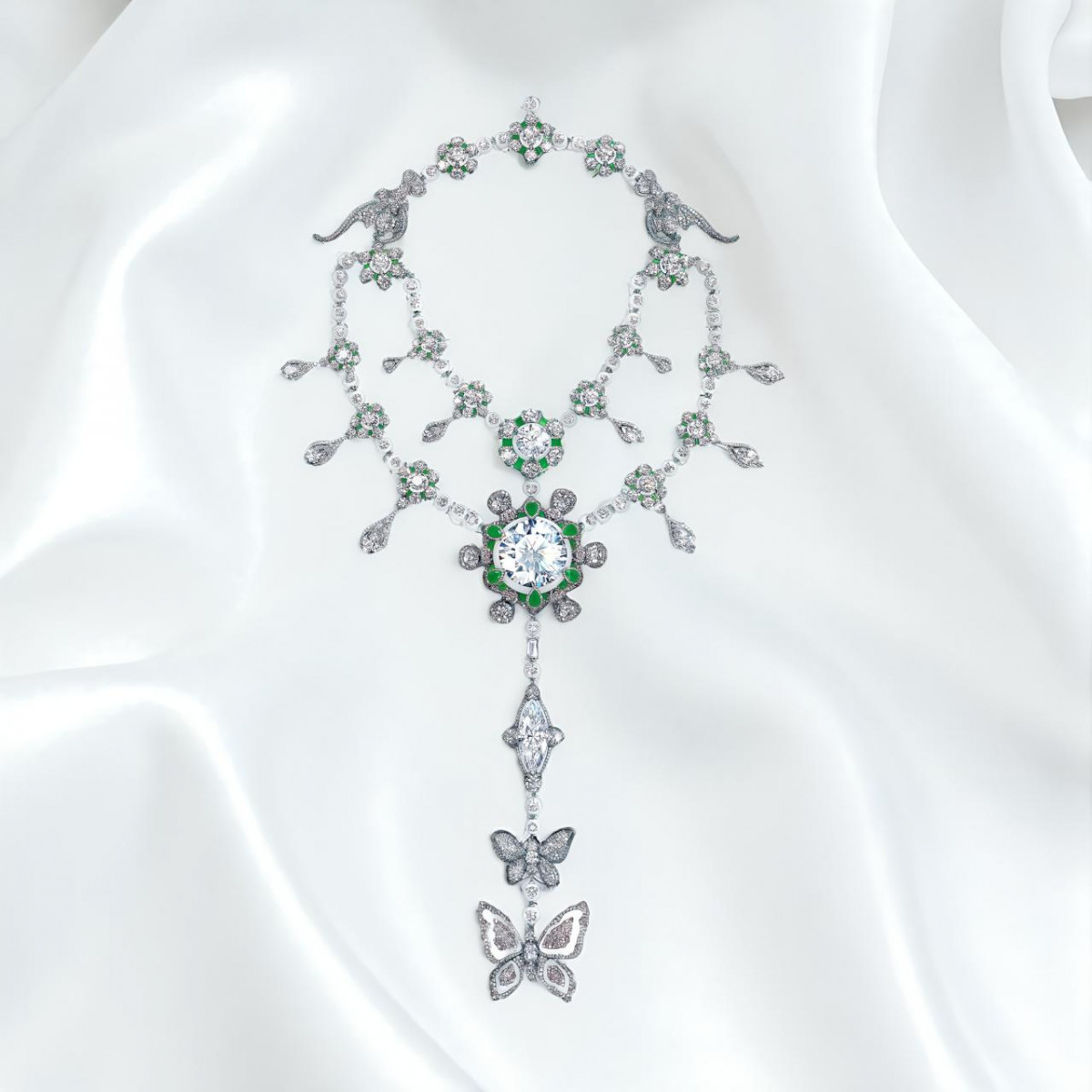 A Heritage in Bloom Diamond Necklace – $200 Million