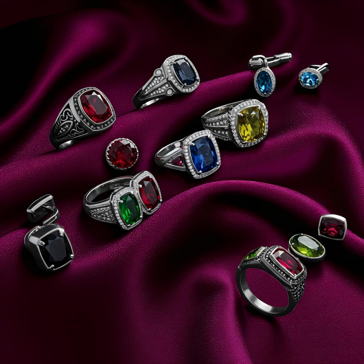 A New Color Palette: Masculine Gemstones In Colored