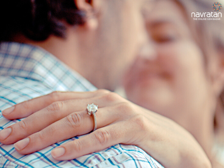 diamond ring on the girl finger