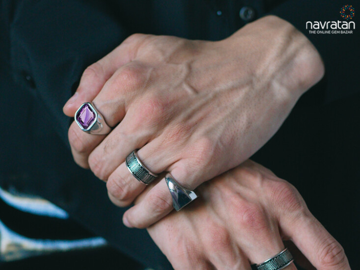 Amethyst stone ring