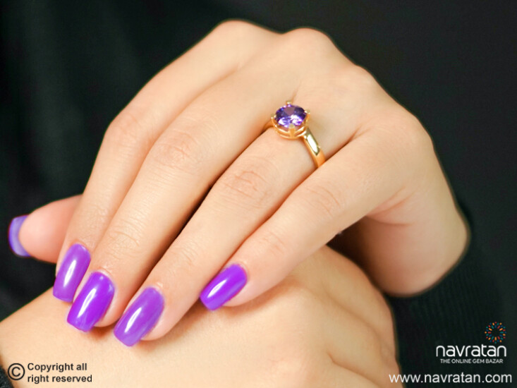 amethyst stone engagement rings