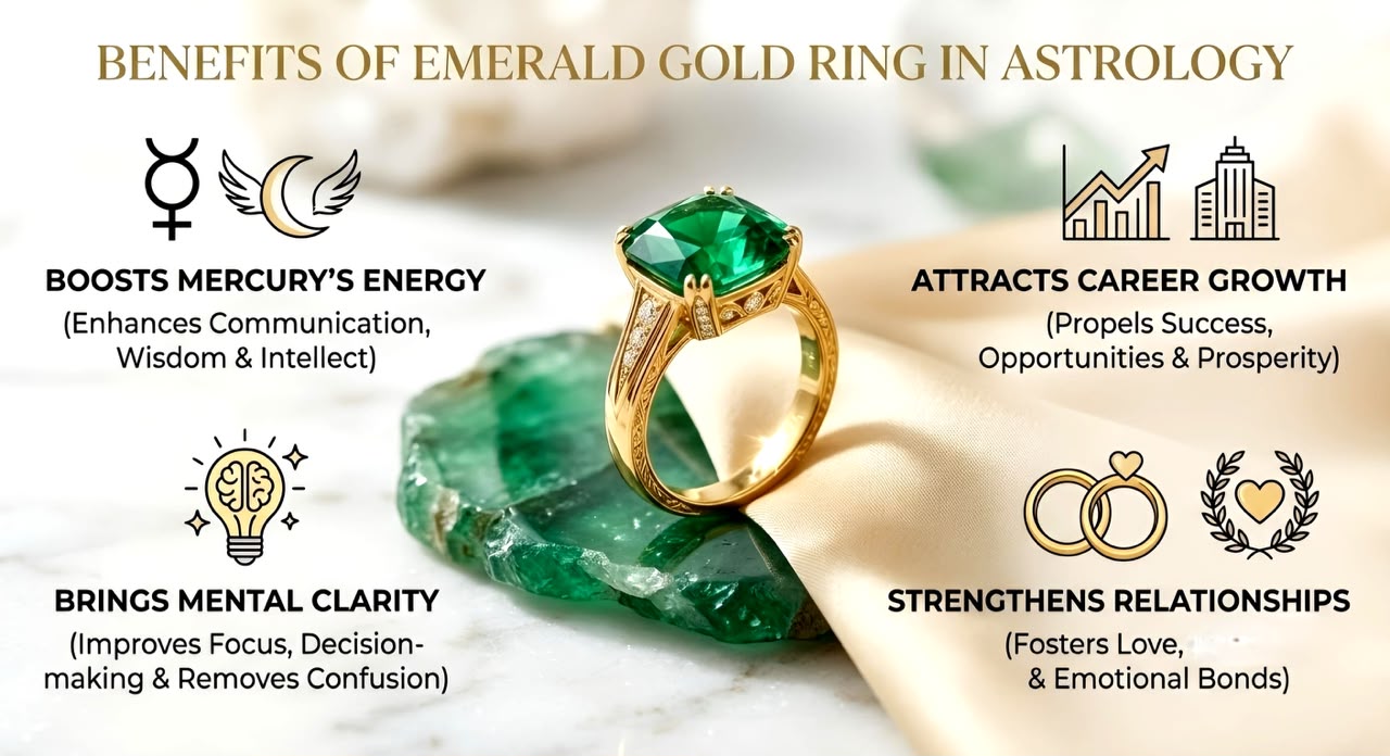 Benefits of Emerald Gold Ring in Astrology