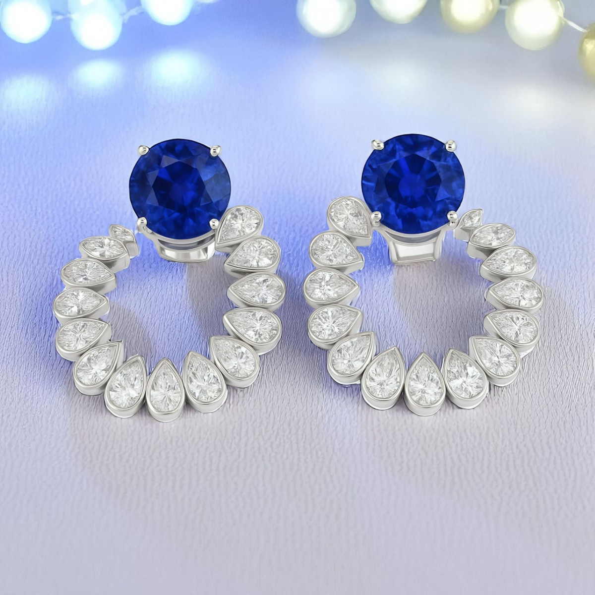 Blue Sapphire Earring