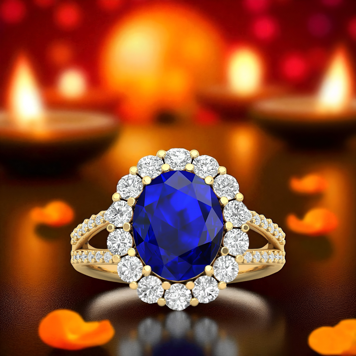 Blue sapphire ring