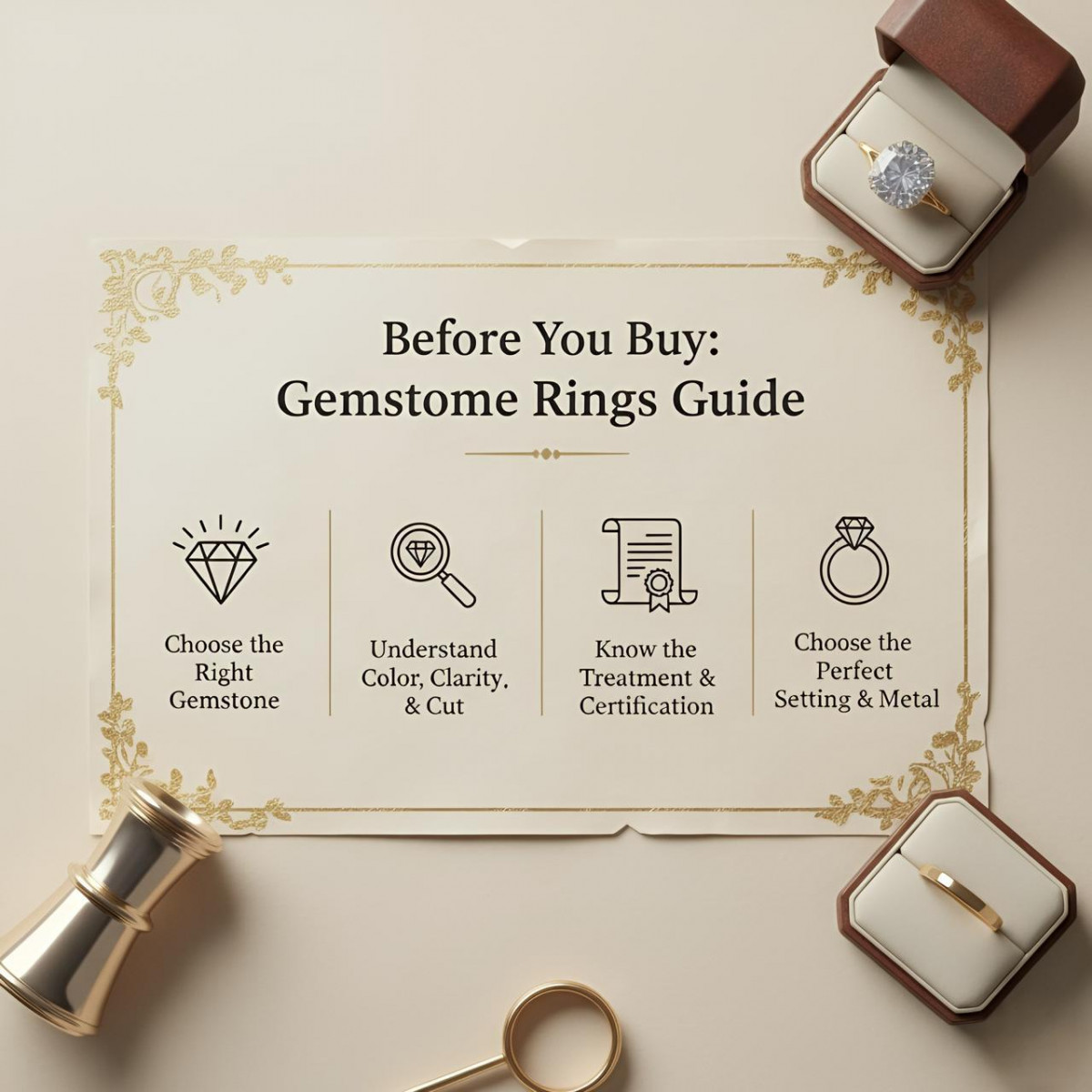 Buying Guide for Gemstone Rings