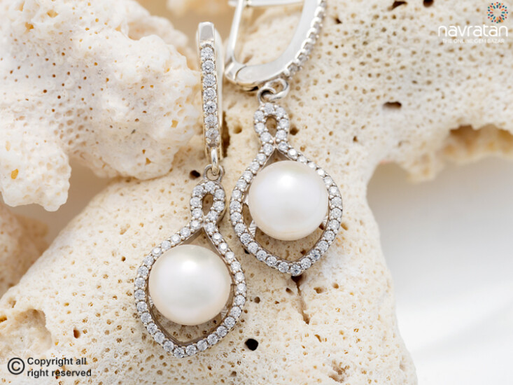 Pearl Moti stone earrings