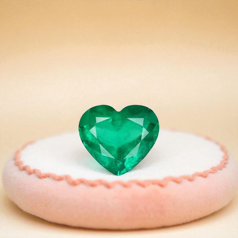 Heart Shape Emerald Stone