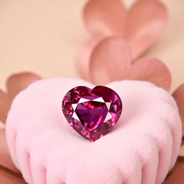 Heart Shape Ruby Stone