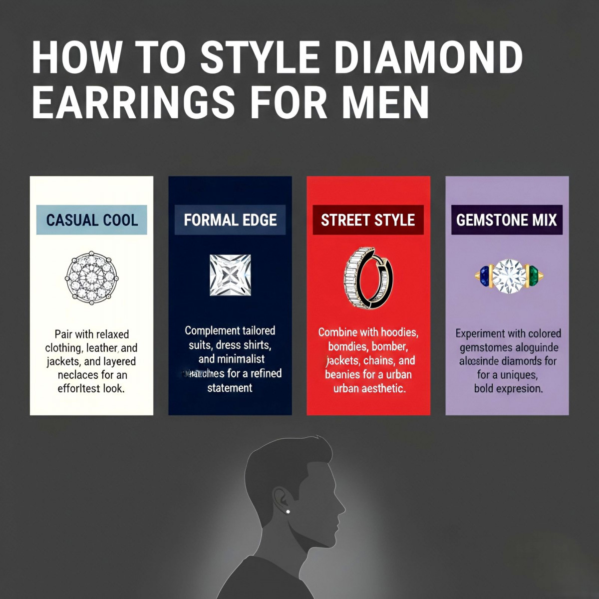 How to style Diamond Earrings For Men How to style Diamond Earrings For Men
