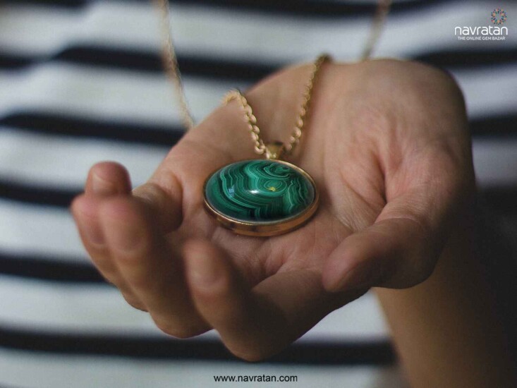 Malachite Amulet Pendant Necklace | 18ct Gold Plated Vermeil/Malachite |  Missoma