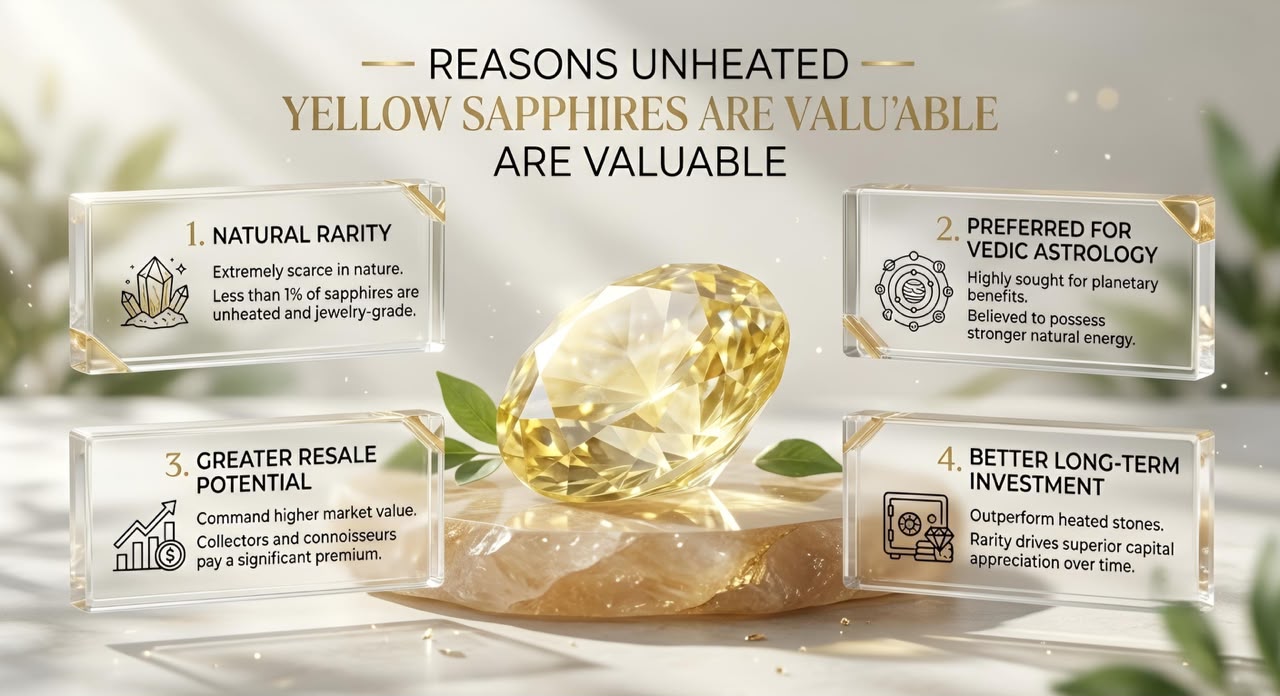 Reason unheated yellow sapphire are valuable
