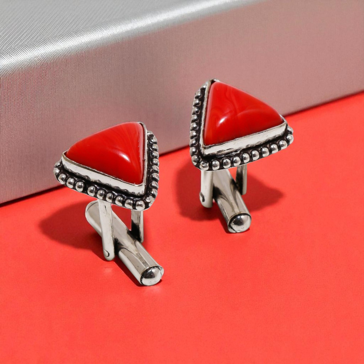 Red Coral Cufflinks