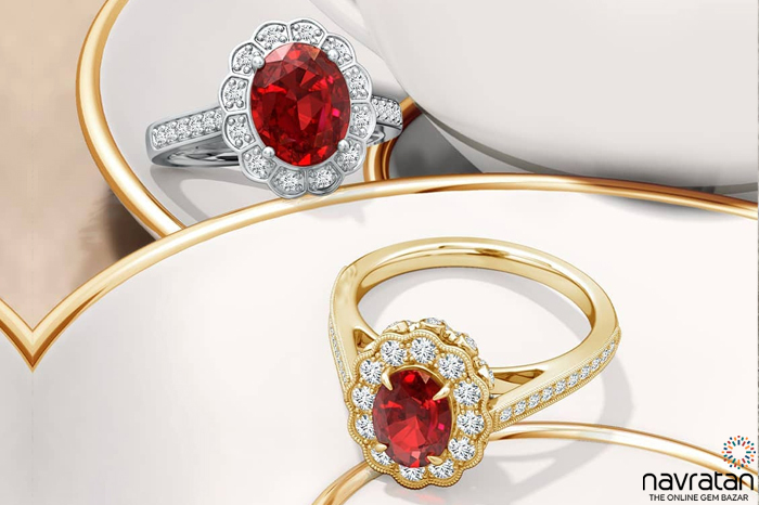 Gold tone cz ruby stone vanki finger ring dj-40591 – dreamjwell