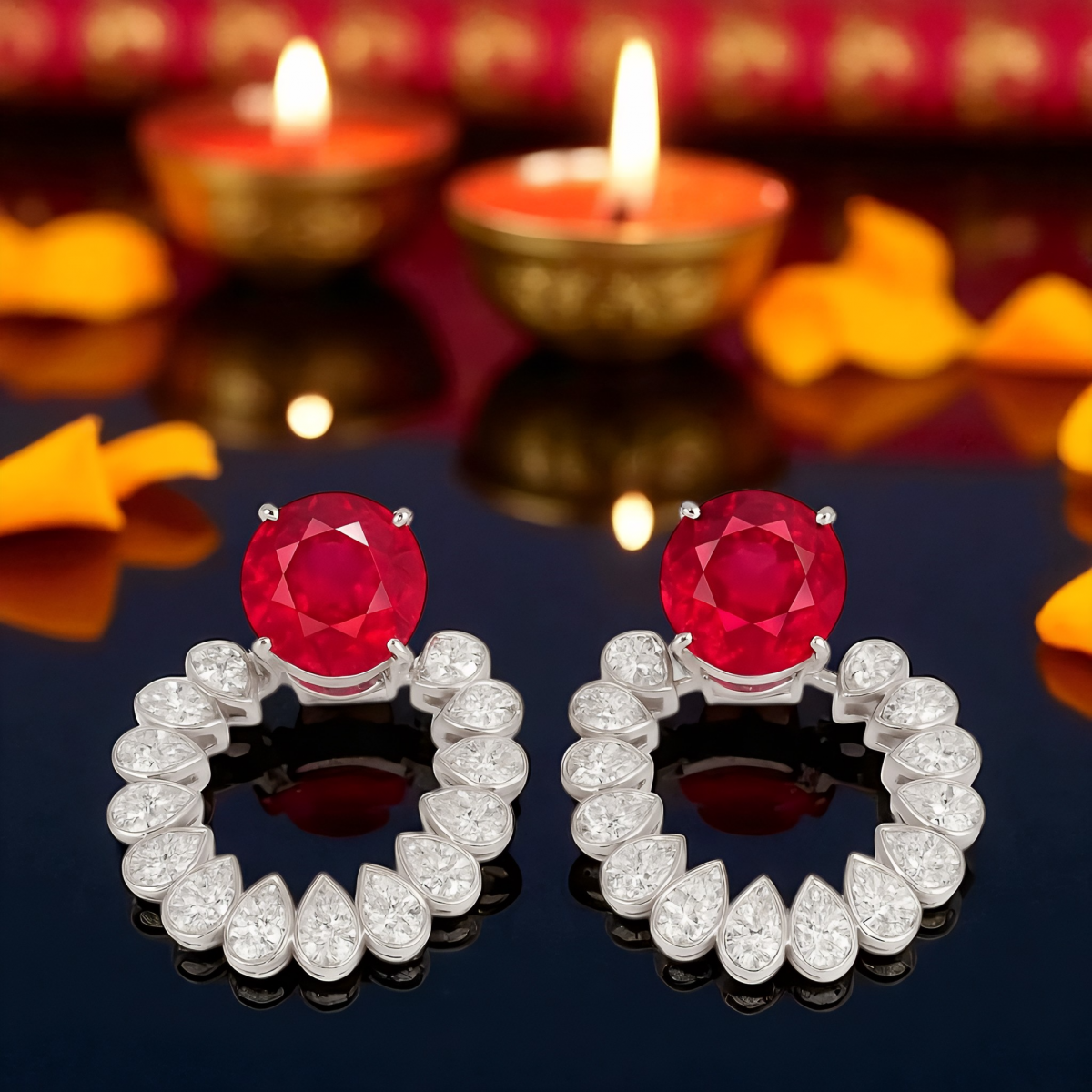 Ruby earring