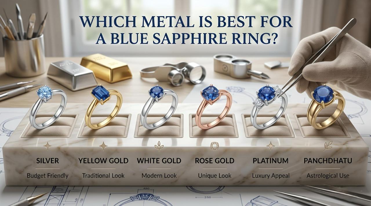 Which metal is best for blue sapphire ring