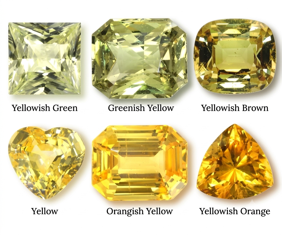 Yellow Sapphire Color Chart