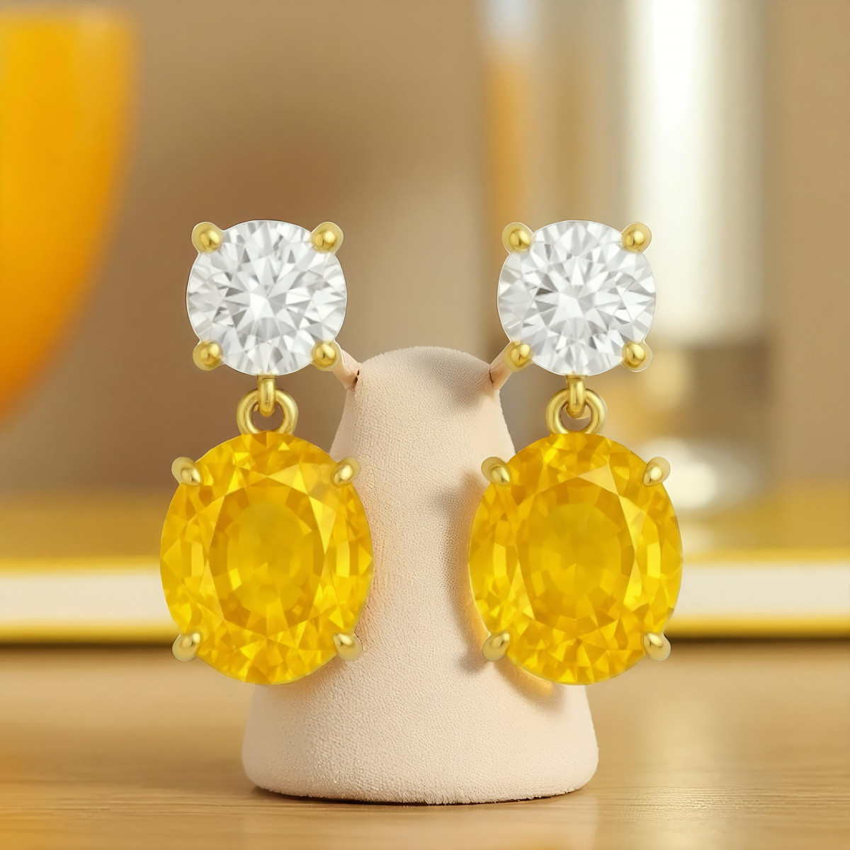 Yellow Sapphire Earrings