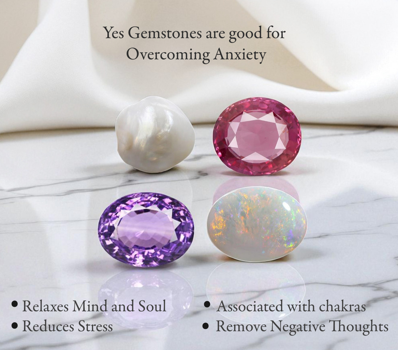Yes gemstones are good for overcoming anxiety 
