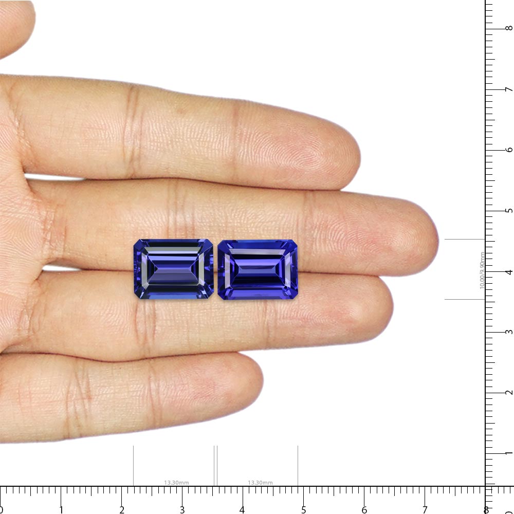 Tanzanite 13.3mm X 10.0mm X 6.1,13.3mm X 9.9mm X 6.7mm - 15.4 Carat
