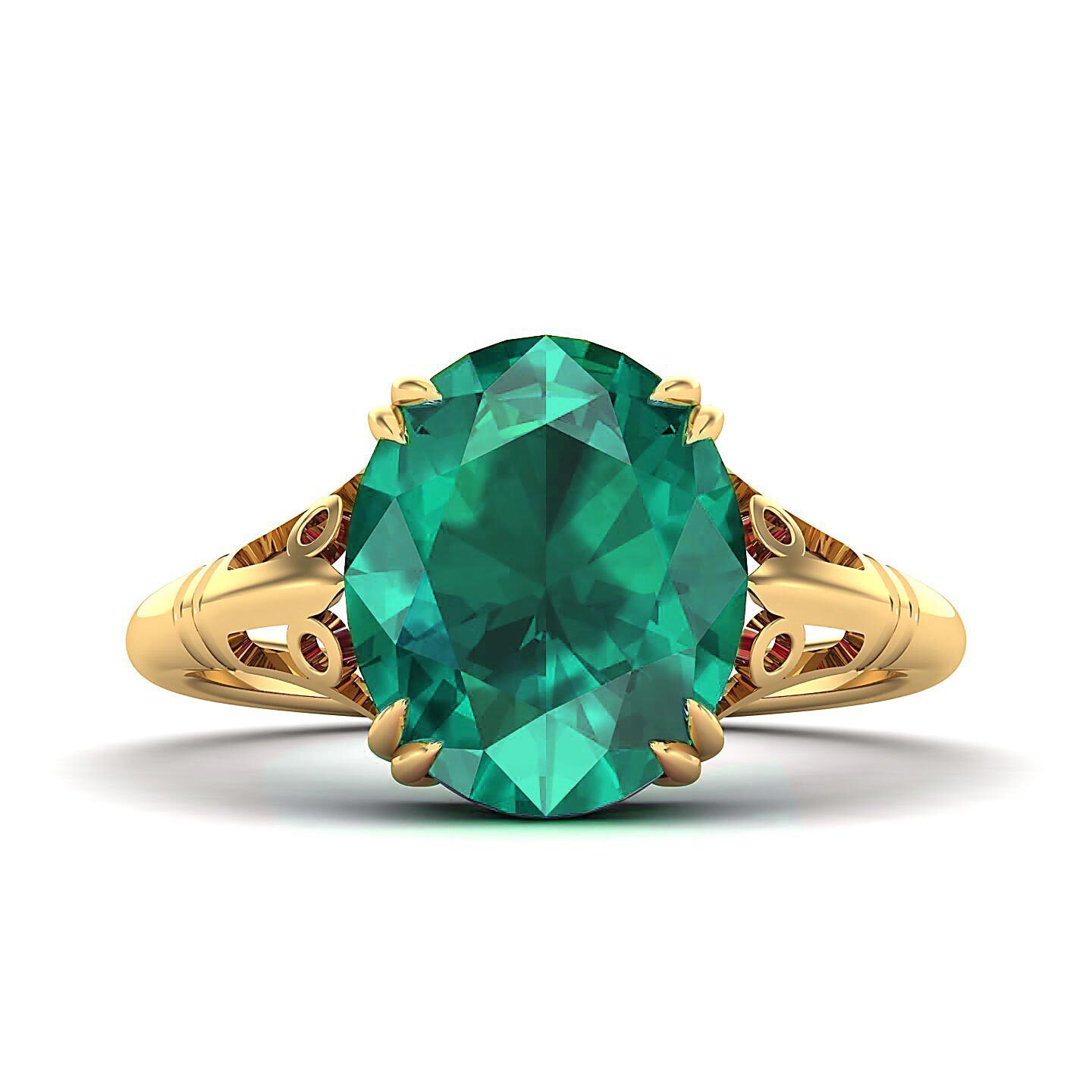 The Crown Alexandrite Gold Rings