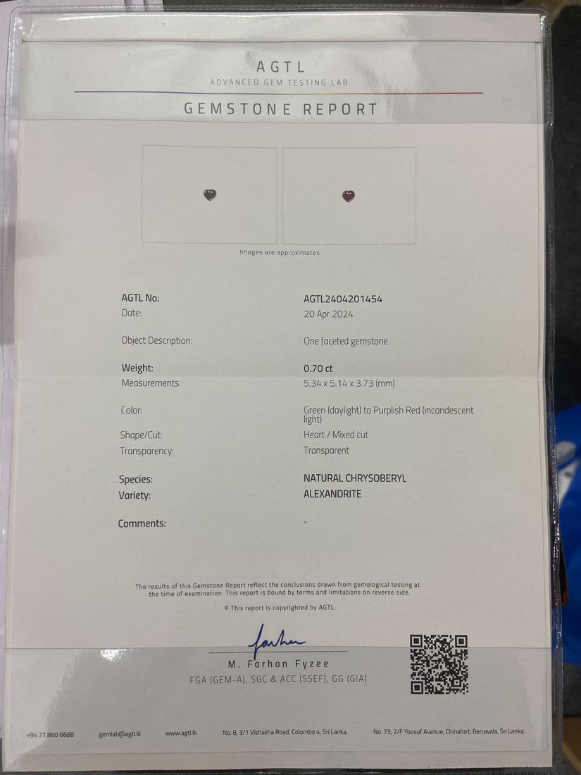 Alexandrite - 0.7 Carat
