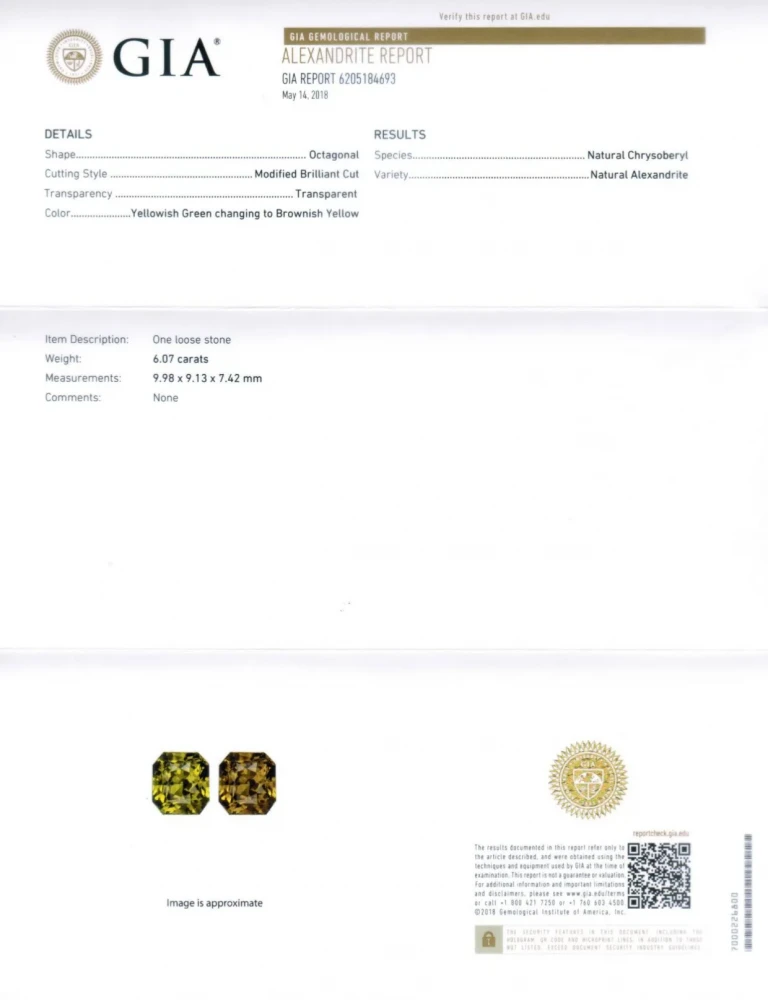 AleXandrite - 6.07 Carat