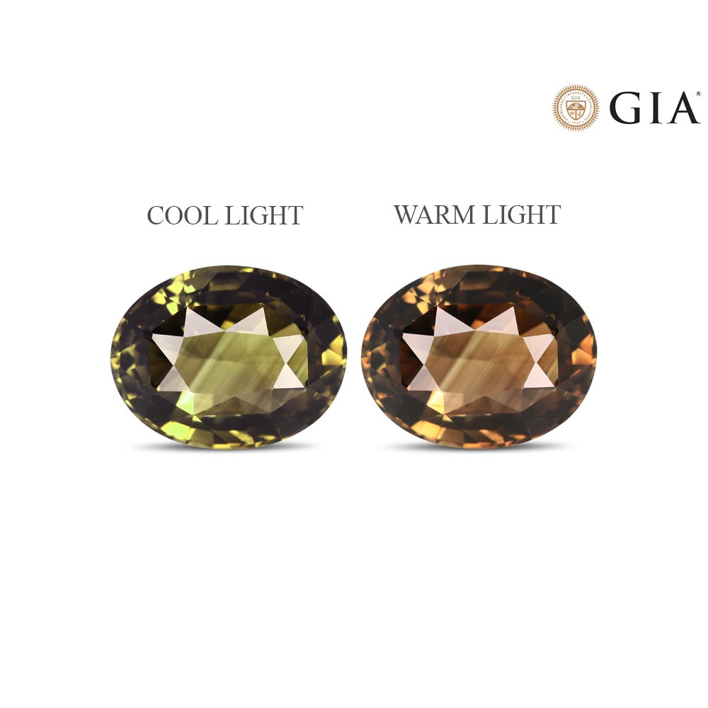 5 Carat Natural Alexandrite Loose Gemstone - Round Cut - Color Change - GGI Certified