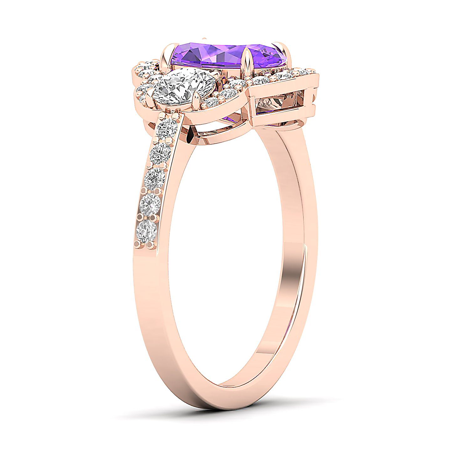 The Extravagant Cluster Amethyst Ring