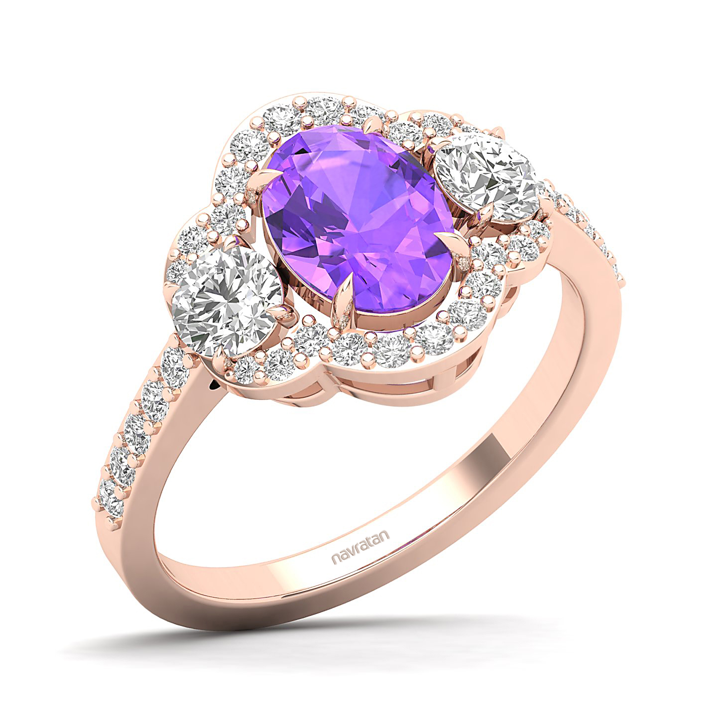 The Extravagant Cluster Amethyst Ring