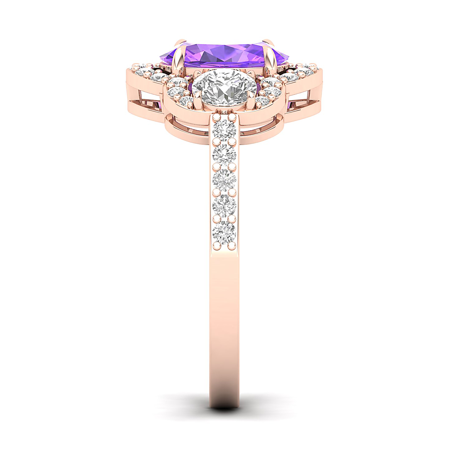 The Extravagant Cluster Amethyst Ring