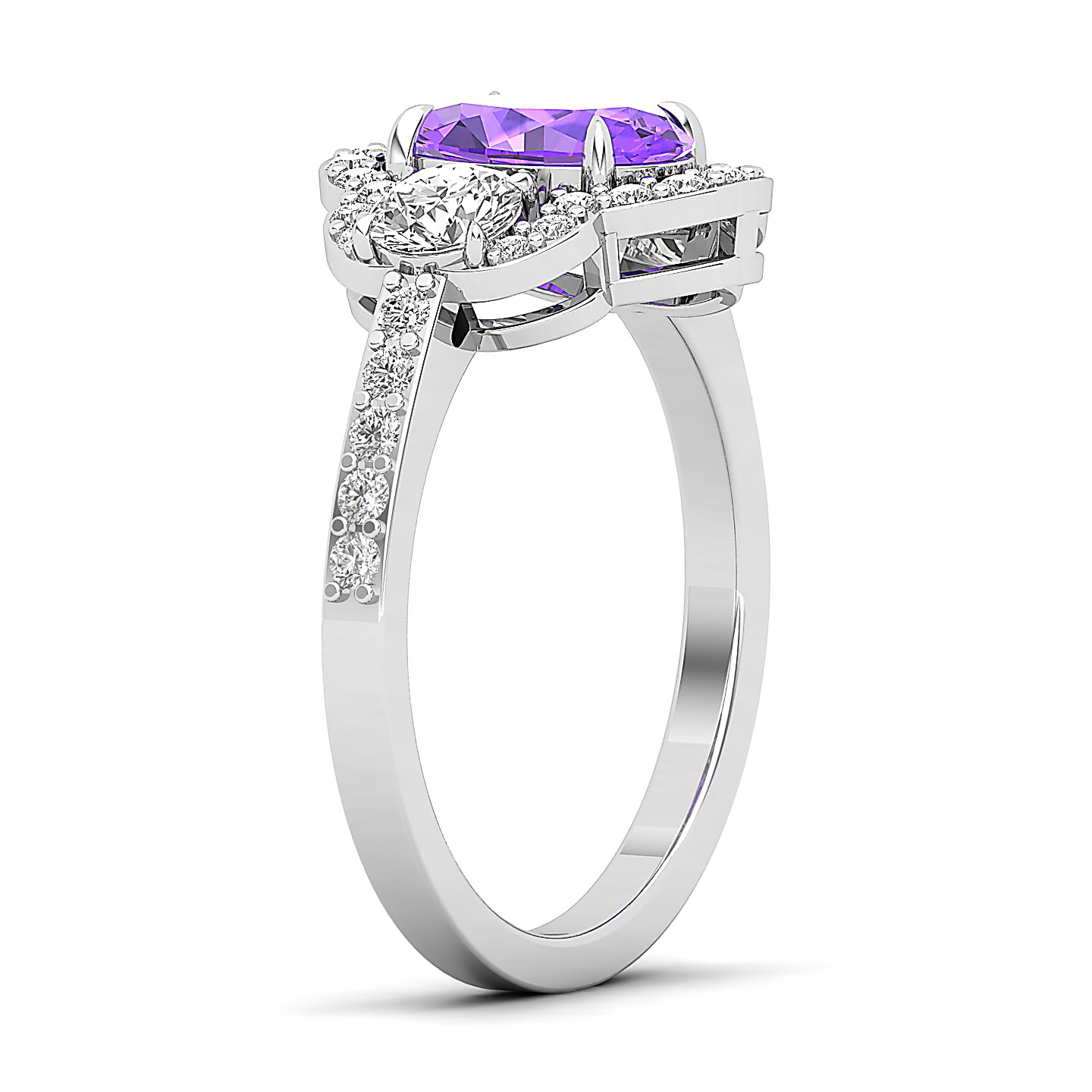 The Extravagant Cluster Amethyst Ring
