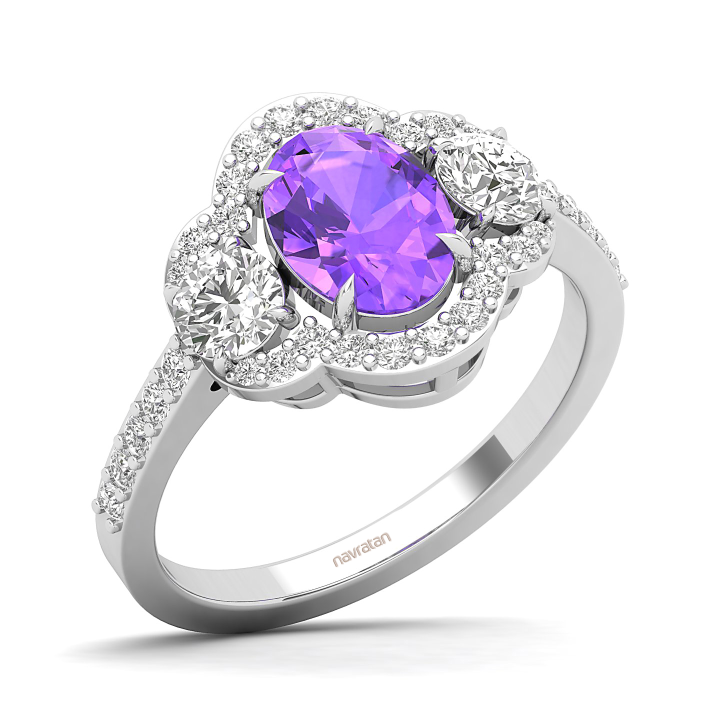 The Extravagant Cluster Amethyst Ring