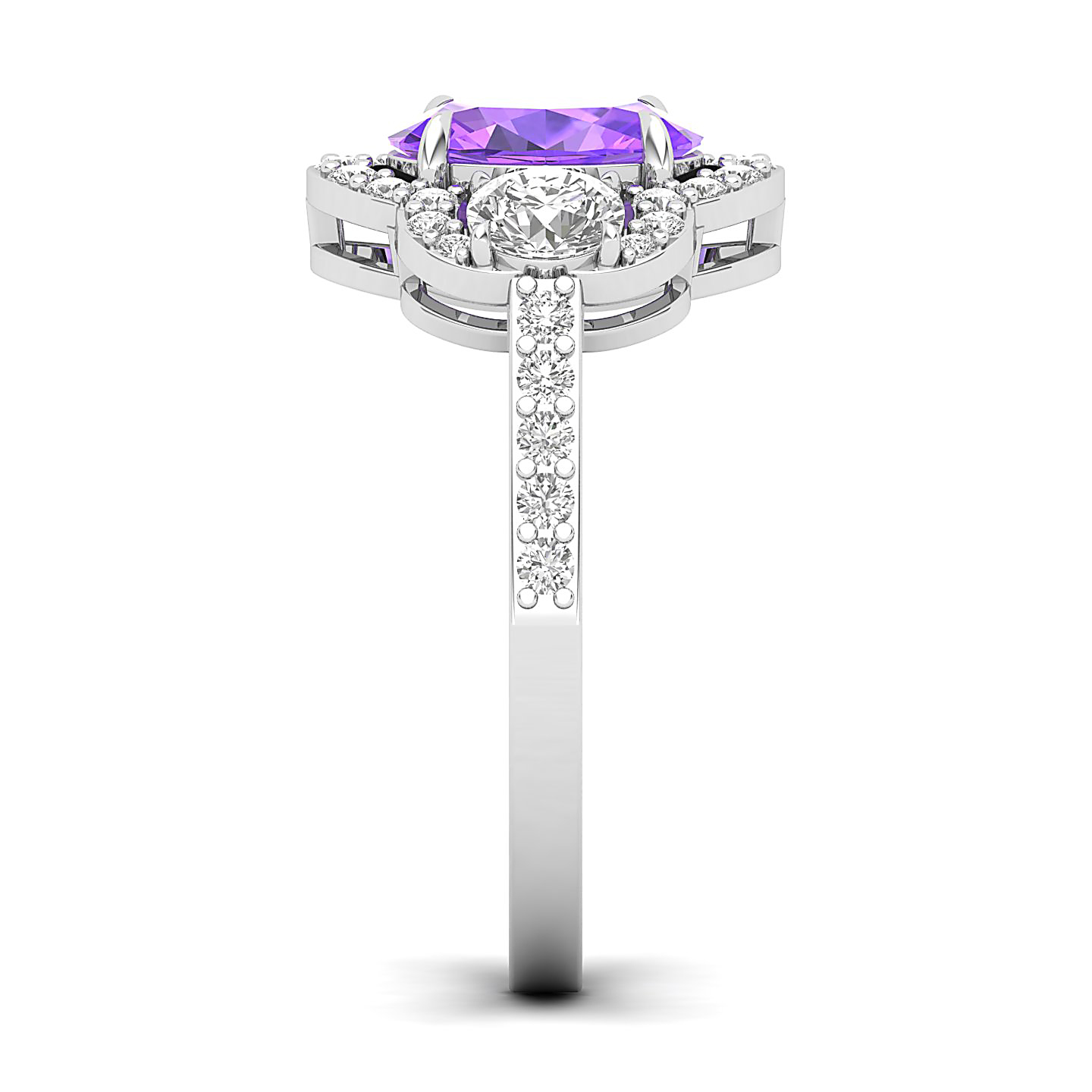 The Extravagant Cluster Amethyst Ring