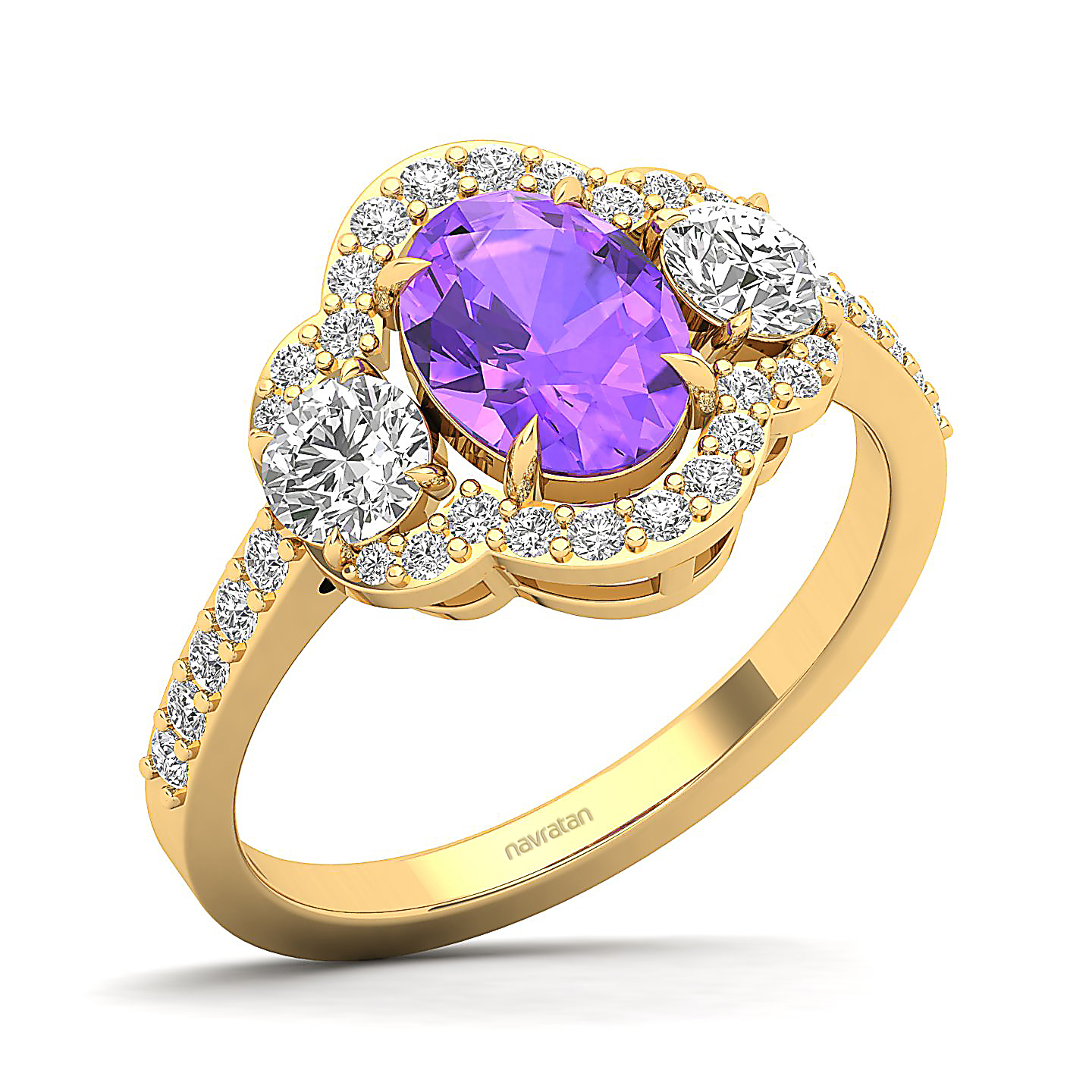 The Extravagant Cluster Amethyst Ring