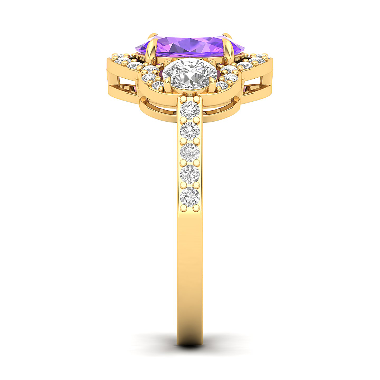 The Extravagant Cluster Amethyst Ring