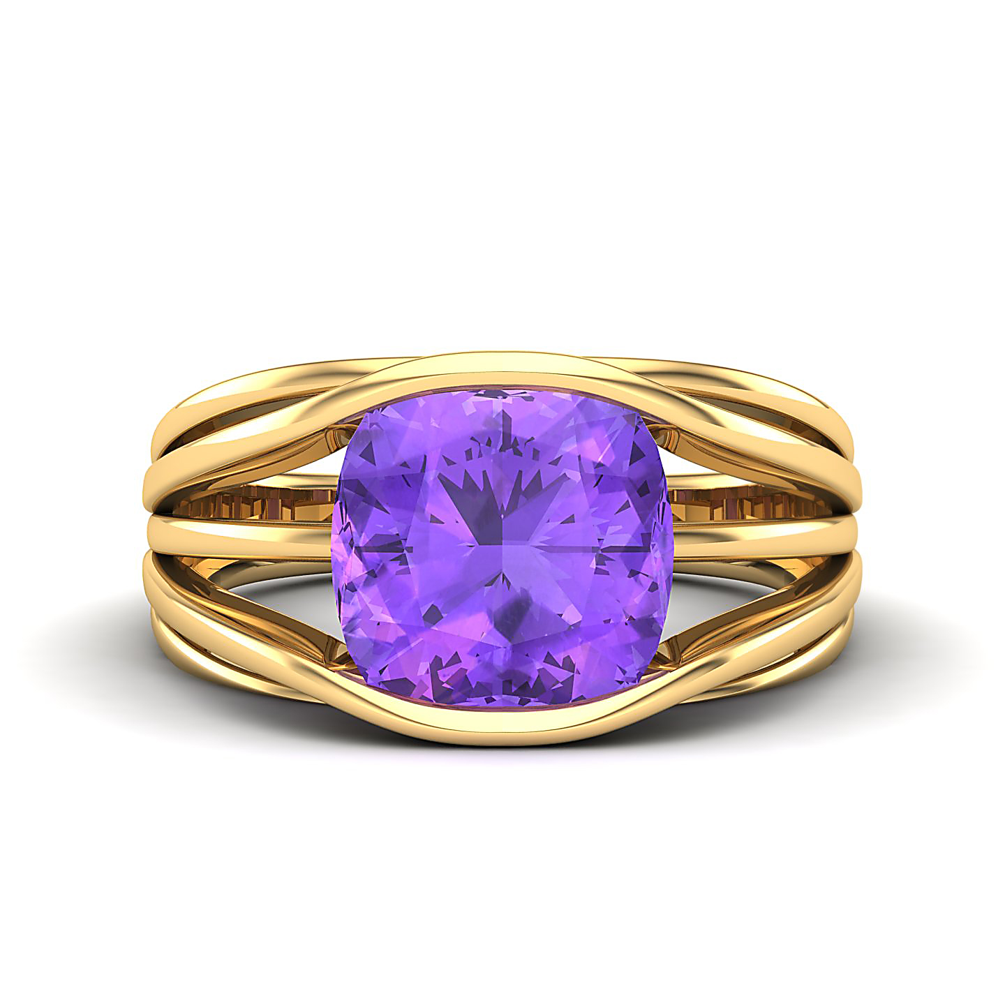 Amethyst Gold Rings