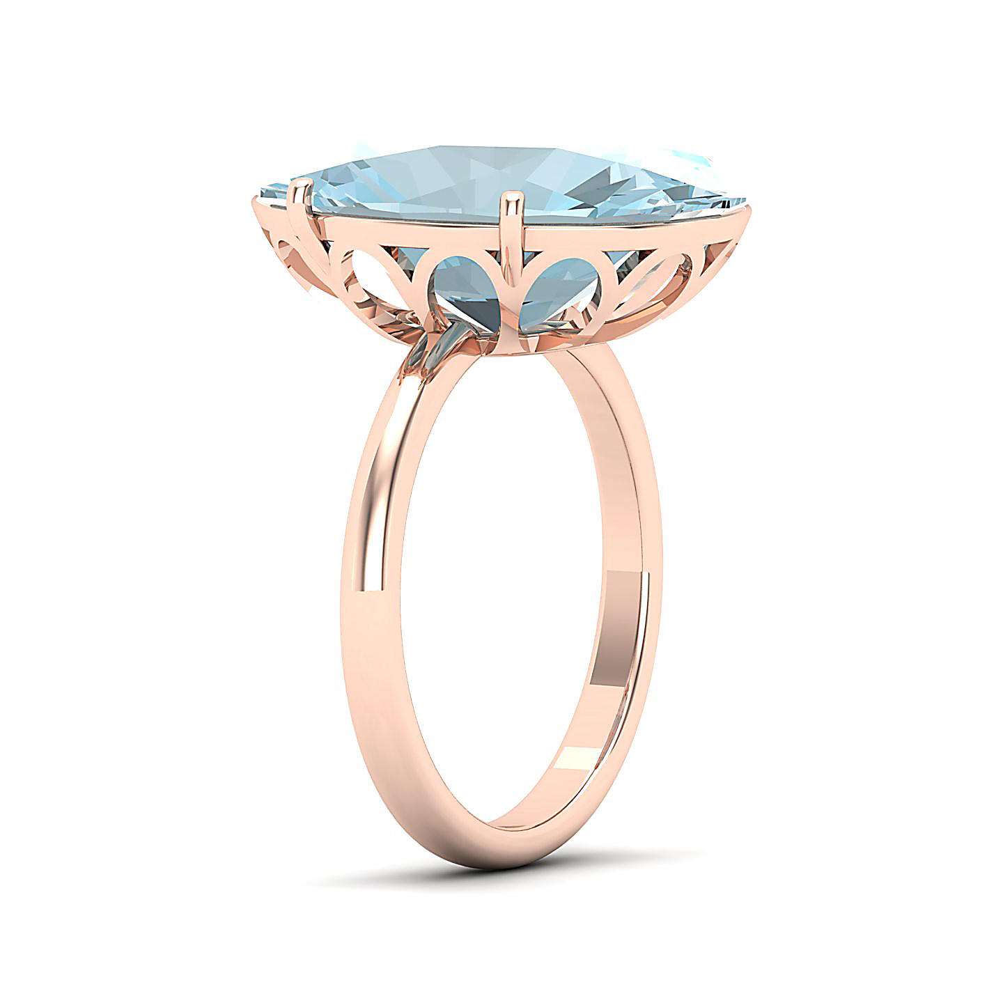 The Minimalistic Aquamarine Gold Ring